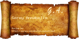 Gerey Annabella névjegykártya
